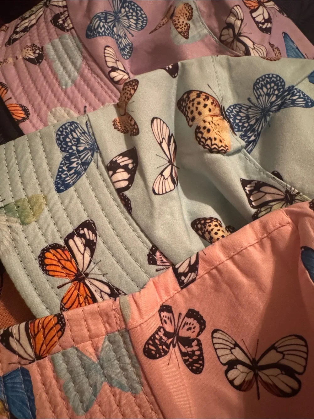 NWT Butterfly Print Bucket Hat, Various Colors, Summer Hats